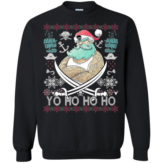 Christmas T-shirt Santa Pirate Black