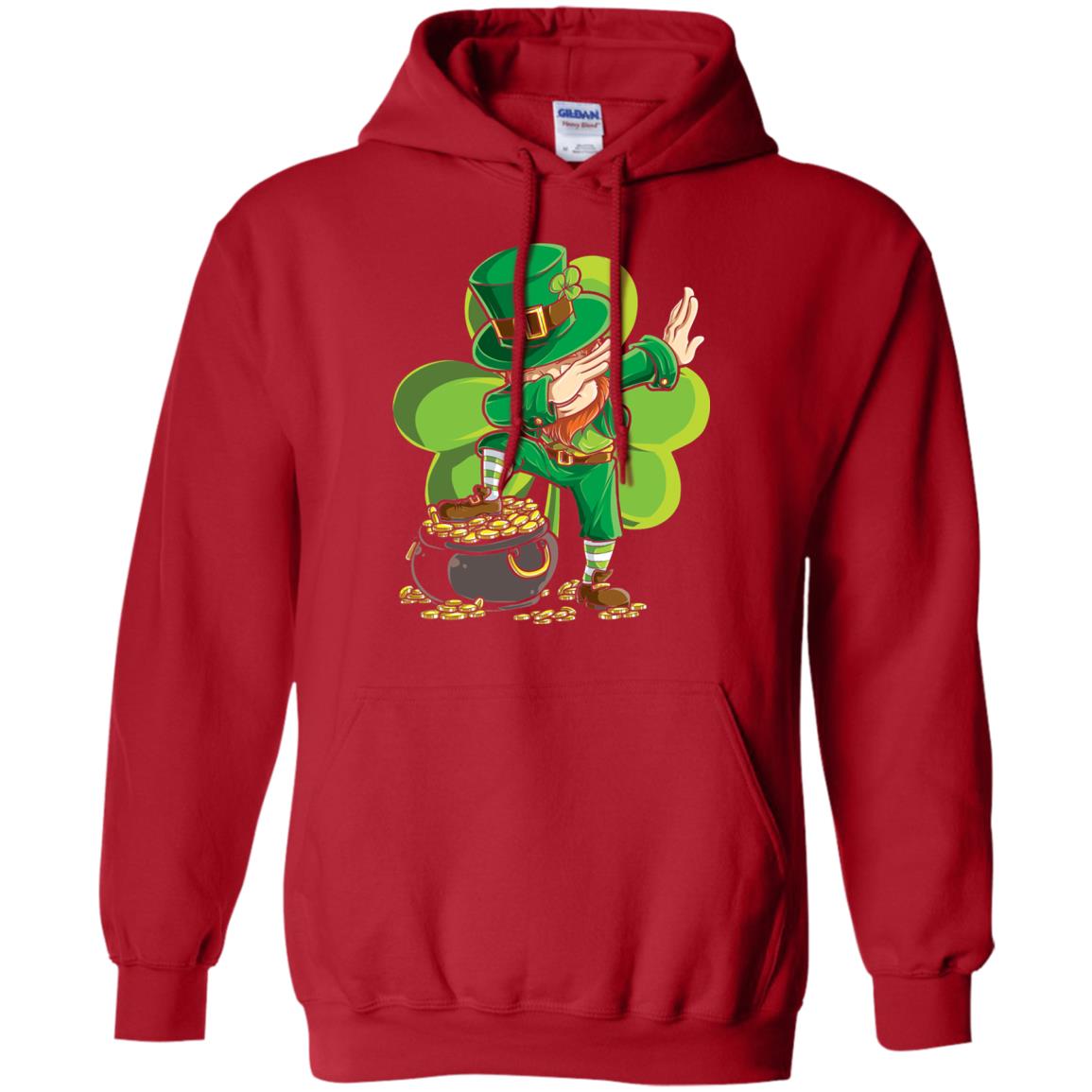 Dabbing Leprechaun St Patricks Day T-shirt Red