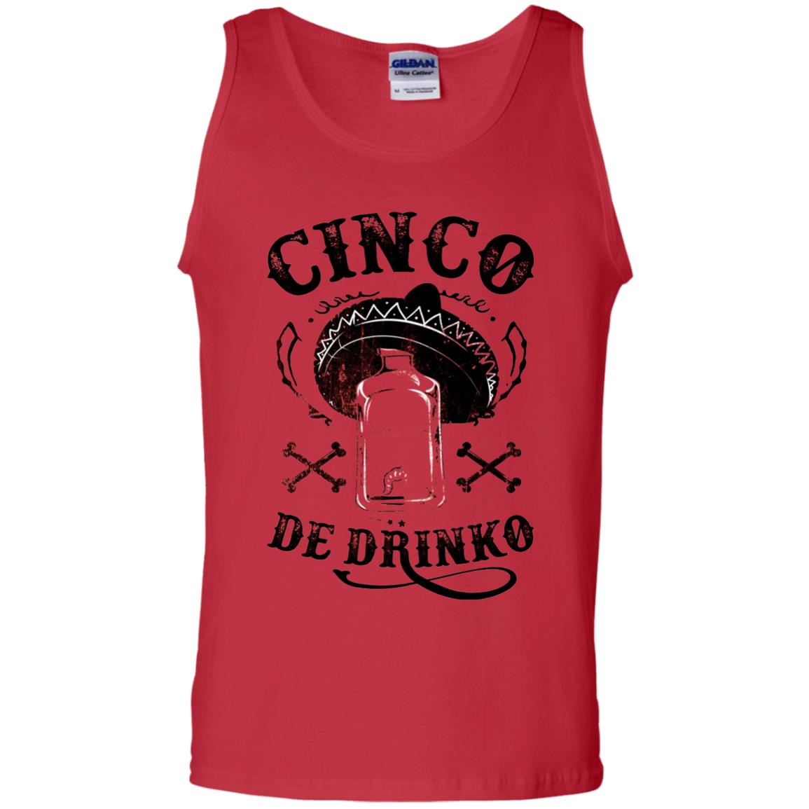 Badass Cinco De Drinko T-shirt Funny Cinco De Mayo Red