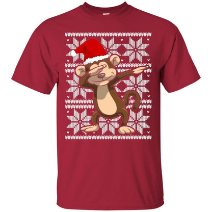 Christmas T-shirt Dabbing Monkey Cardinal