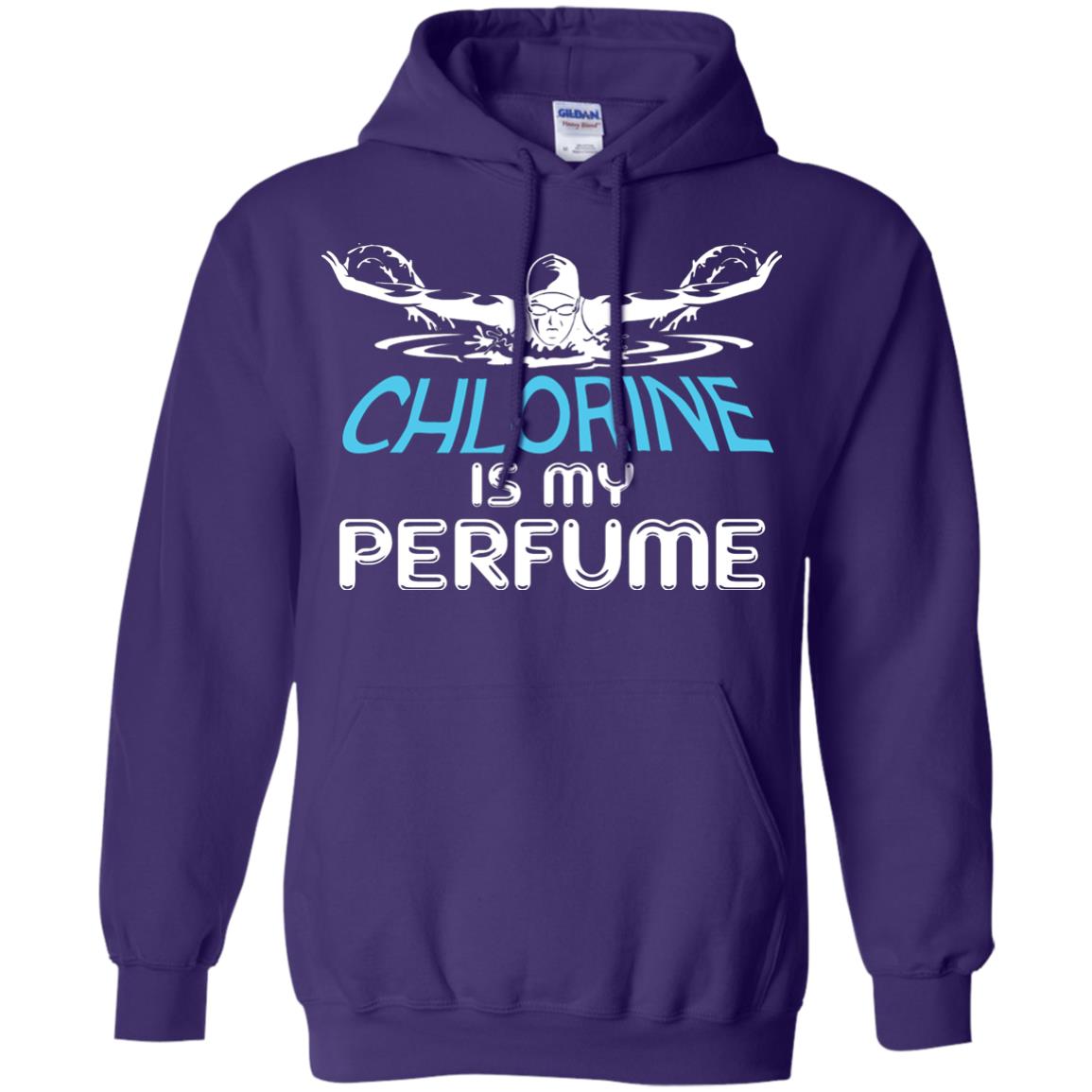 Swimmer T-shirt Chlorine Is My Perfume Purple