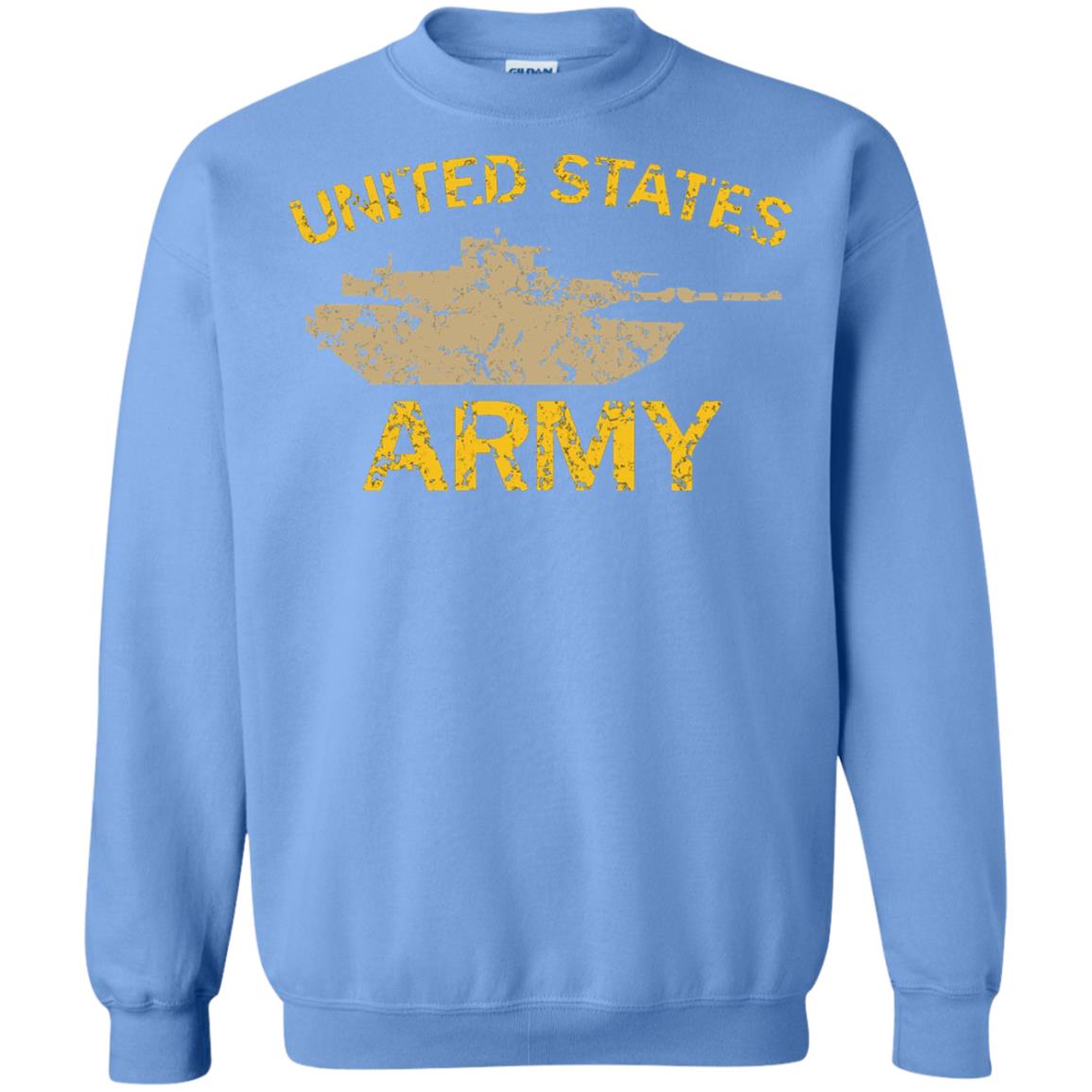 United States Army M1a2 Abrams Tusk Tank Grunge T-shirt Carolina Blue