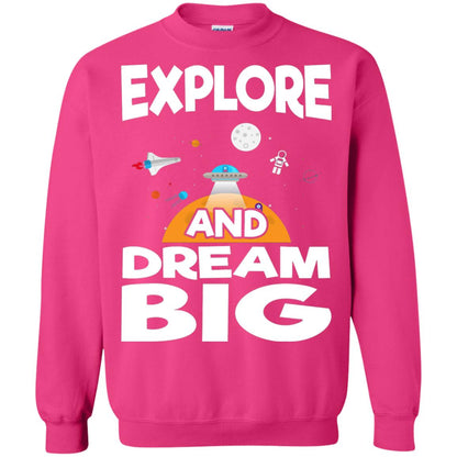 Explore And Dream Big Space Universe Planet Shirt Heliconia
