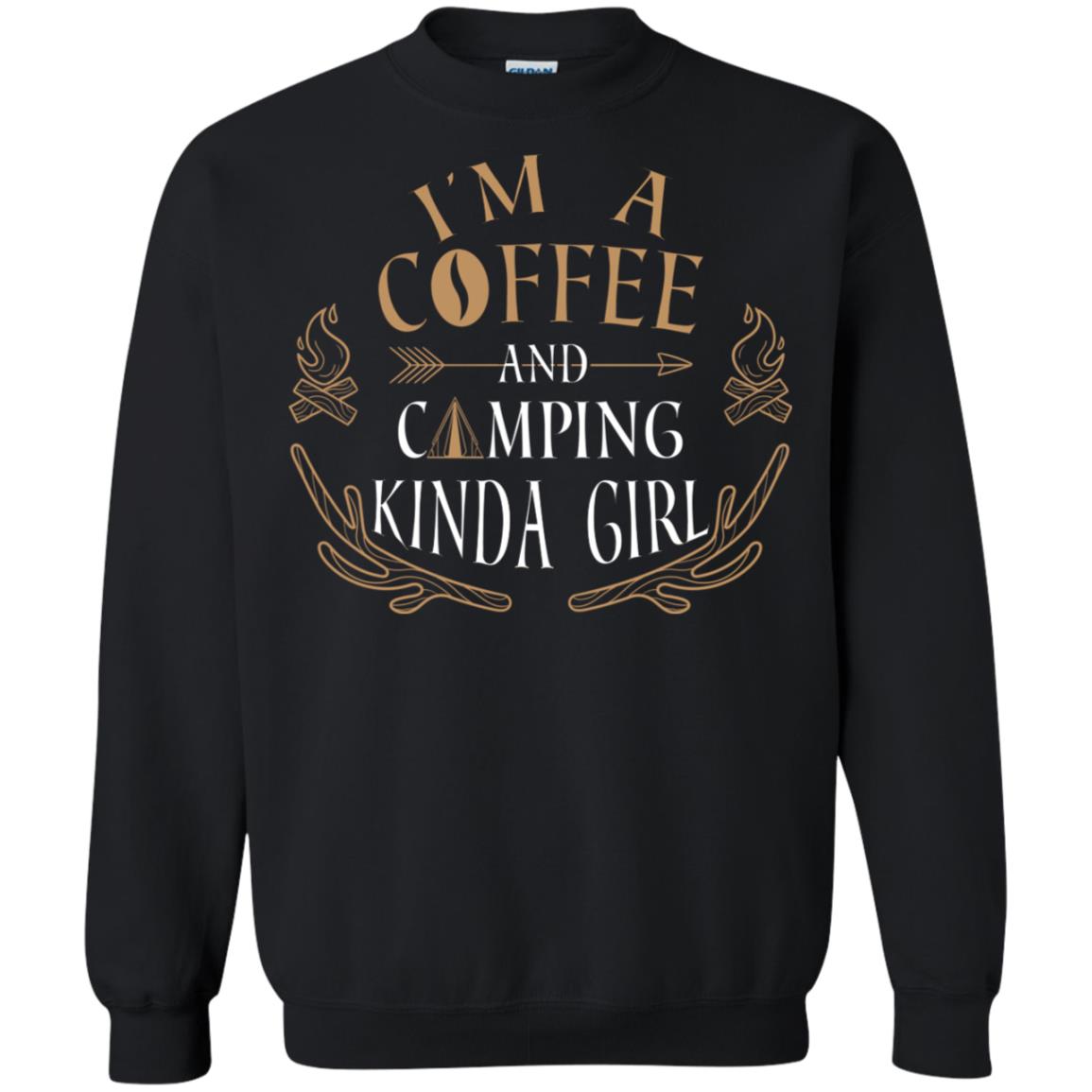 I'm A Coffee And Camping Kinda Girl Shirt Black