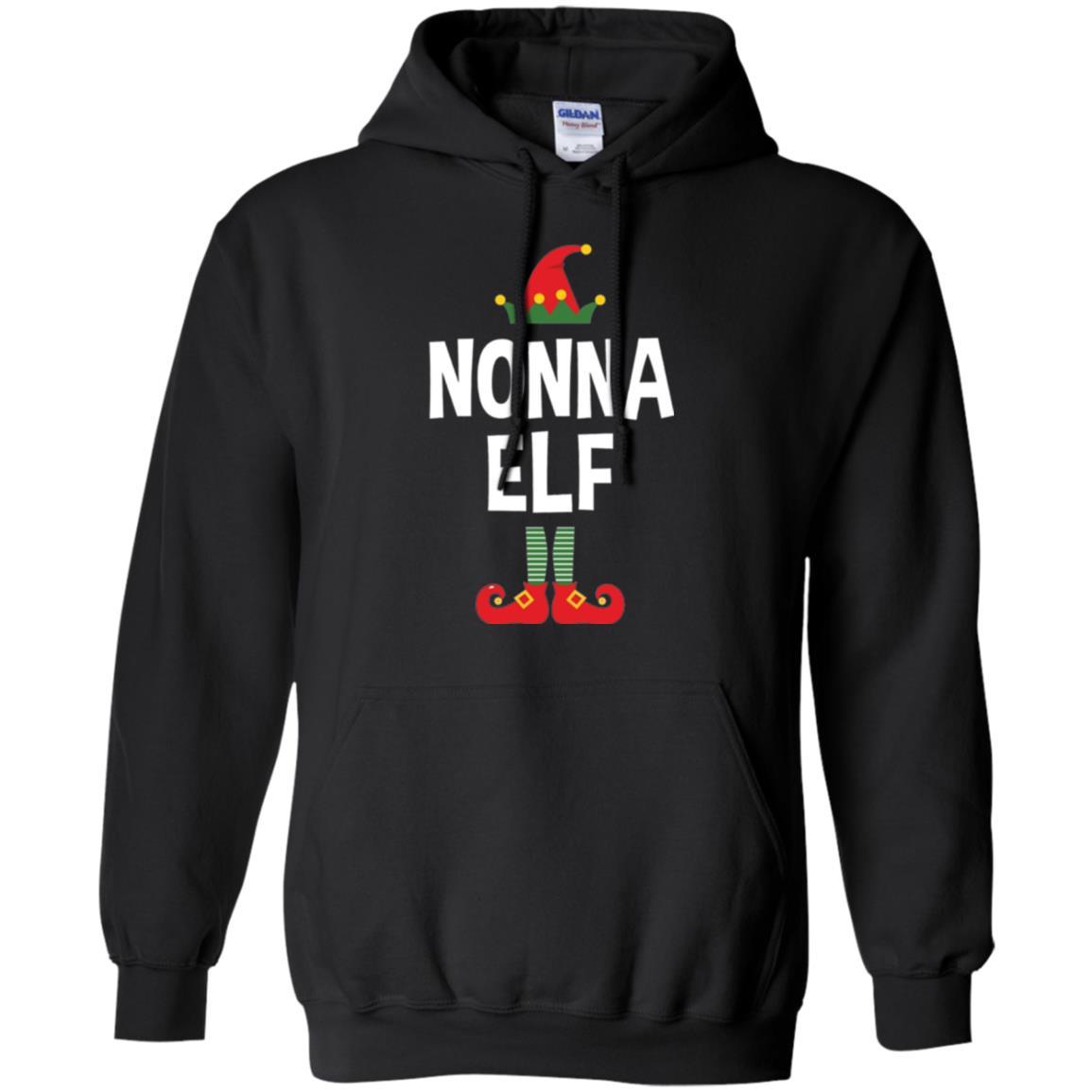 Christmas T-shirt Nonna Elf Christmas Pajamas Black