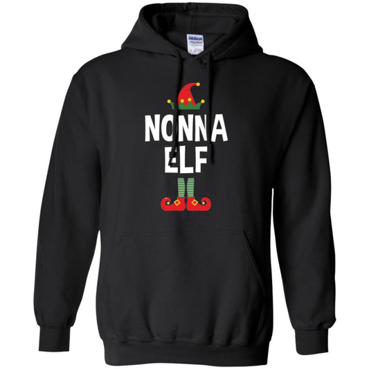 Christmas T-shirt Nonna Elf Christmas Pajamas Black