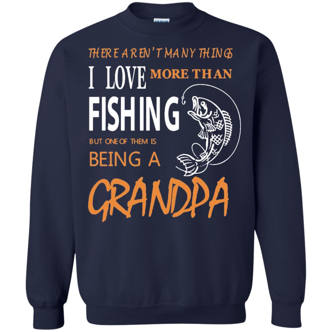 Fishing Grandpa Shirt I Love More Than Fishing Navy