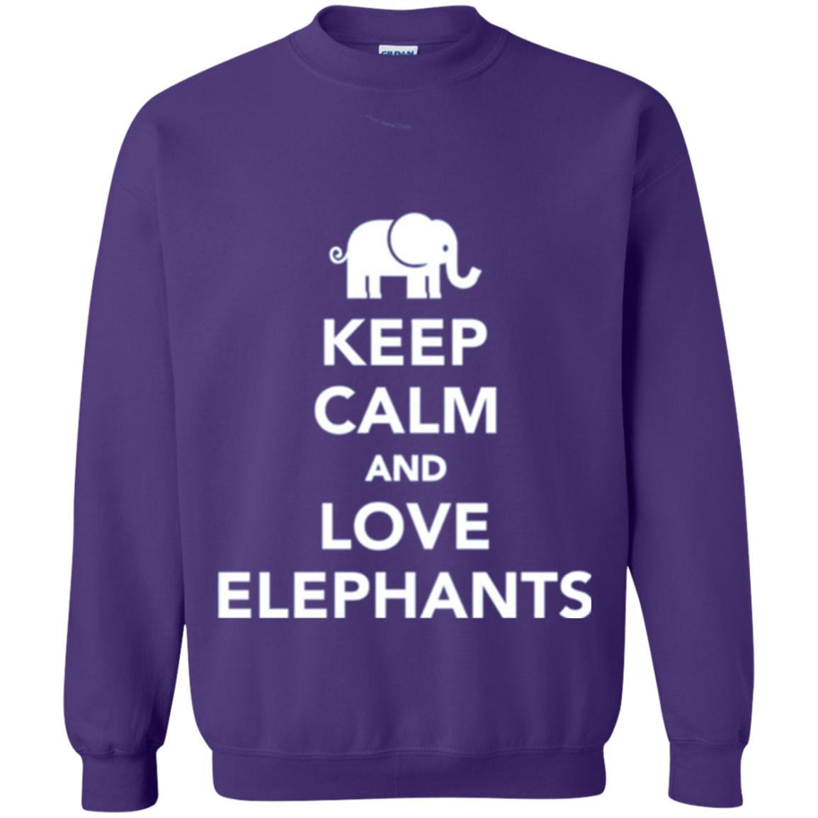 Elephant Lover T-shirt Keep Calm And Love Elephants T-shirt Purple