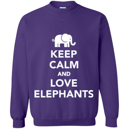 Elephant Lover T-shirt Keep Calm And Love Elephants T-shirt Purple