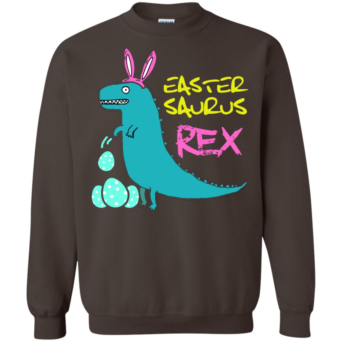 Easter Saurus Trex Bunny Dinosaur T-shirt Dark Chocolate