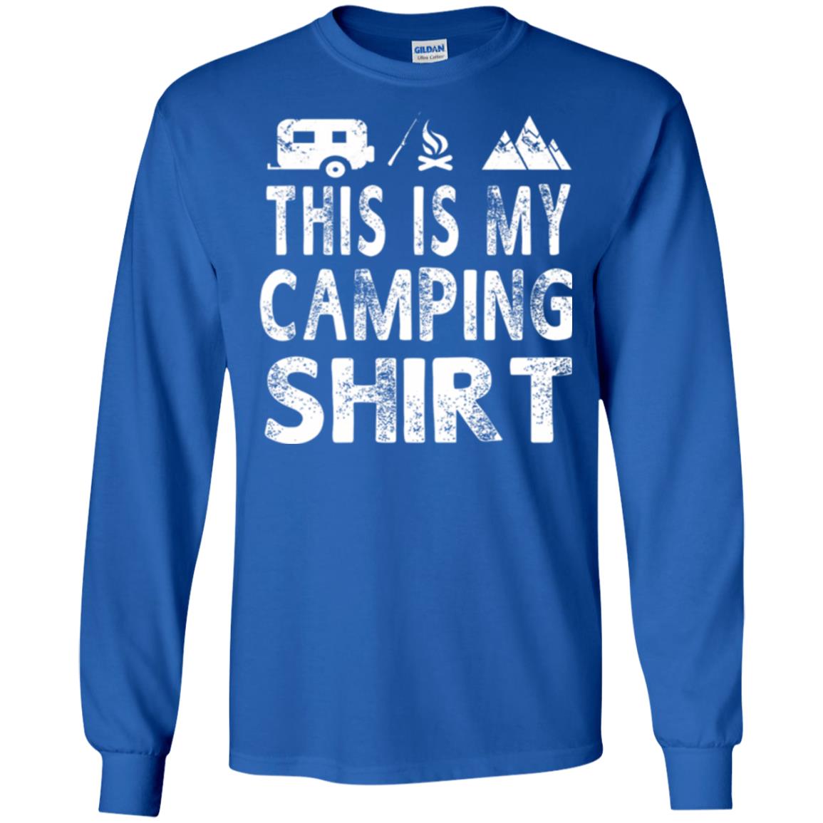 Funny Camper Gift T-shirt This Is My Camping Shirt Royal