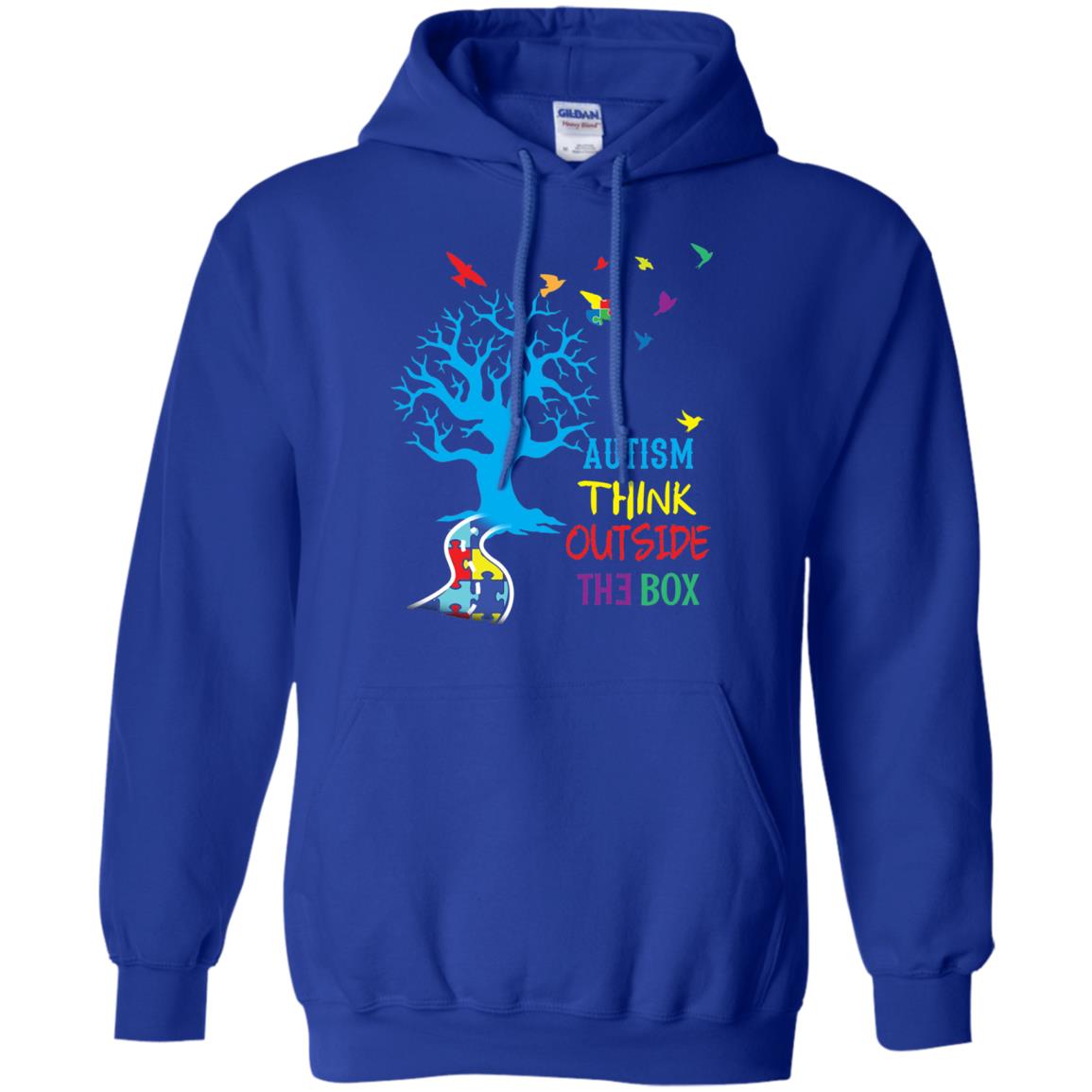 Autism Awareness T-shirt Autism Think Outside Royal