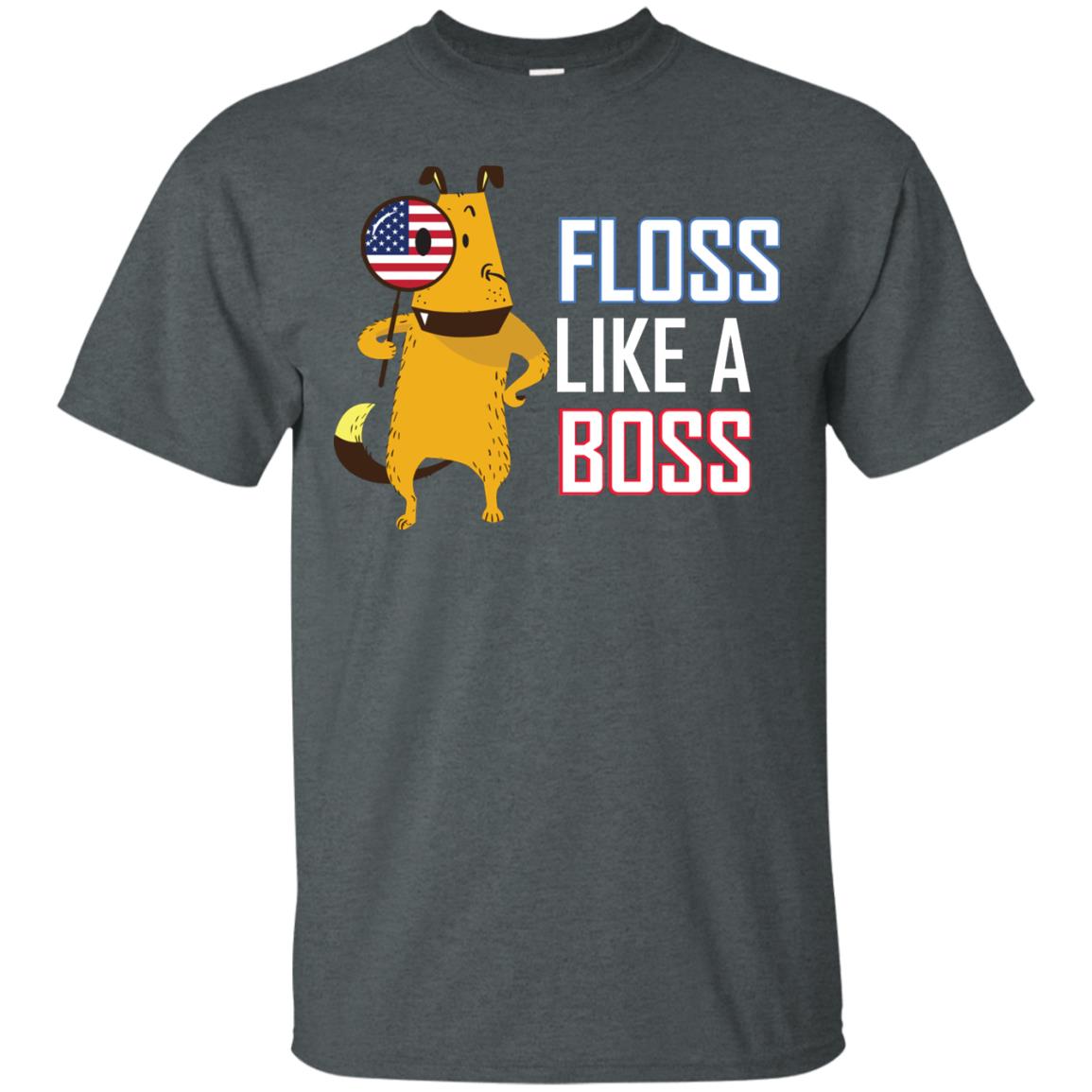 Floss Like A Boss Dog Shirt Dark Heather