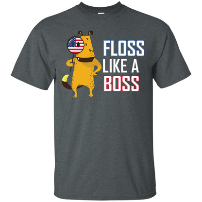 Floss Like A Boss Dog Shirt Dark Heather