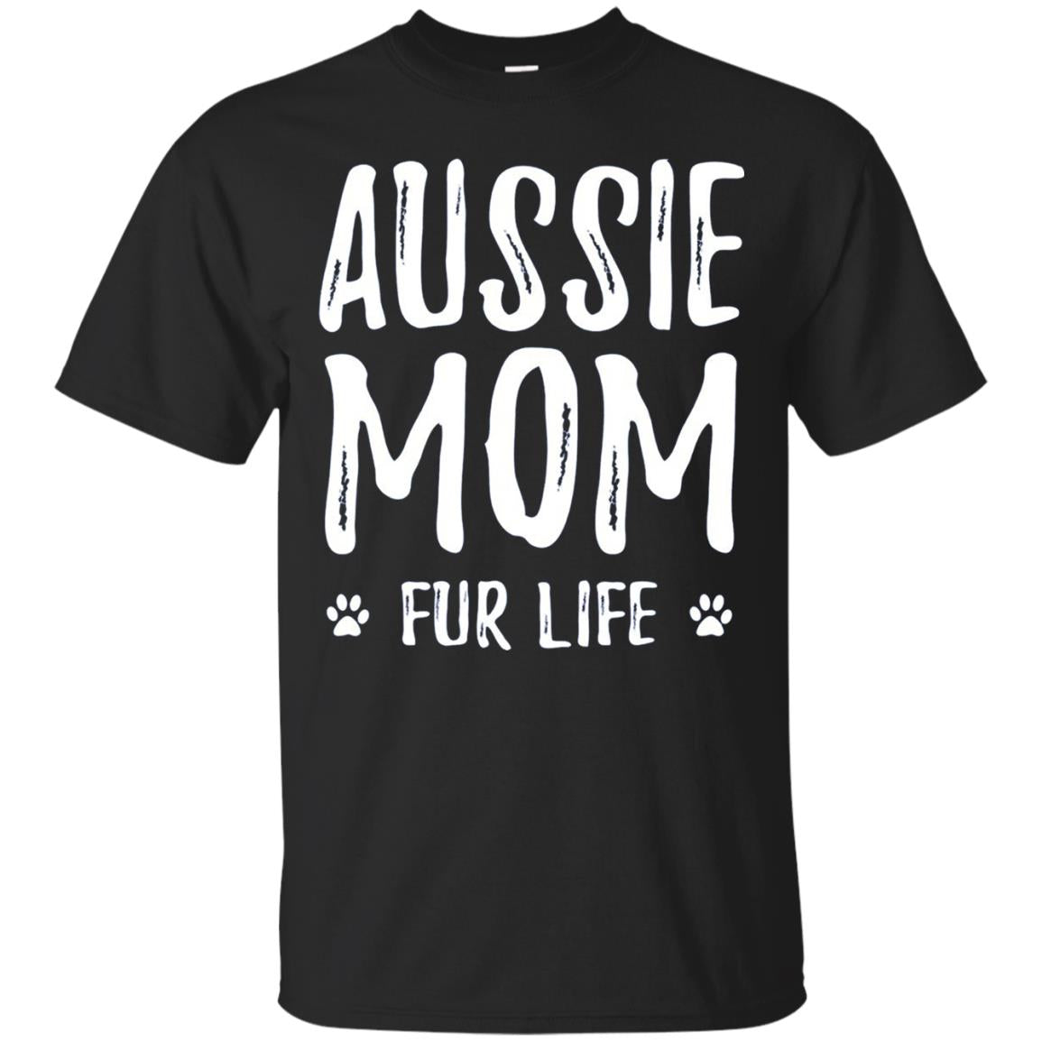 Aussie Mom Fur Life T-shirt Black