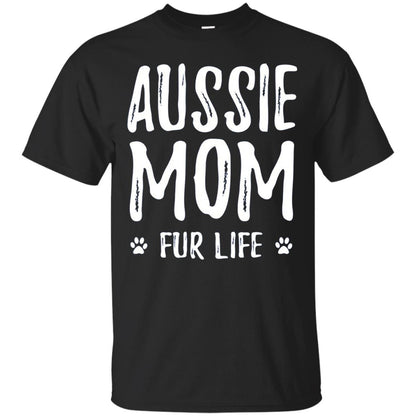 Aussie Mom Fur Life T-shirt Black