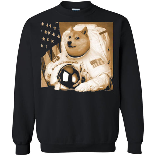 Astronomy T-shirt Dogecoin Moon Astronaut Crypto Black