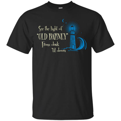 Lighthouse T-shirt See The Light Of Old Barney From Dusk Til Down Black
