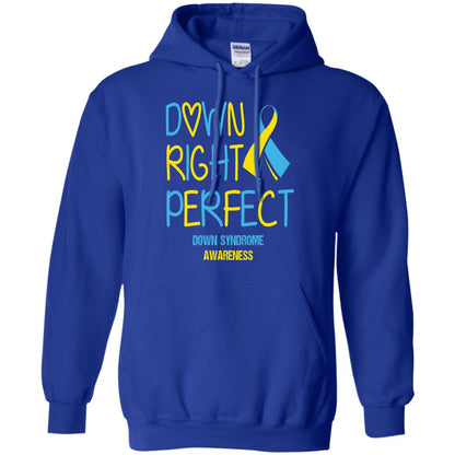 Down Right Perfect Down Syndrome Awareness T-shirt Royal