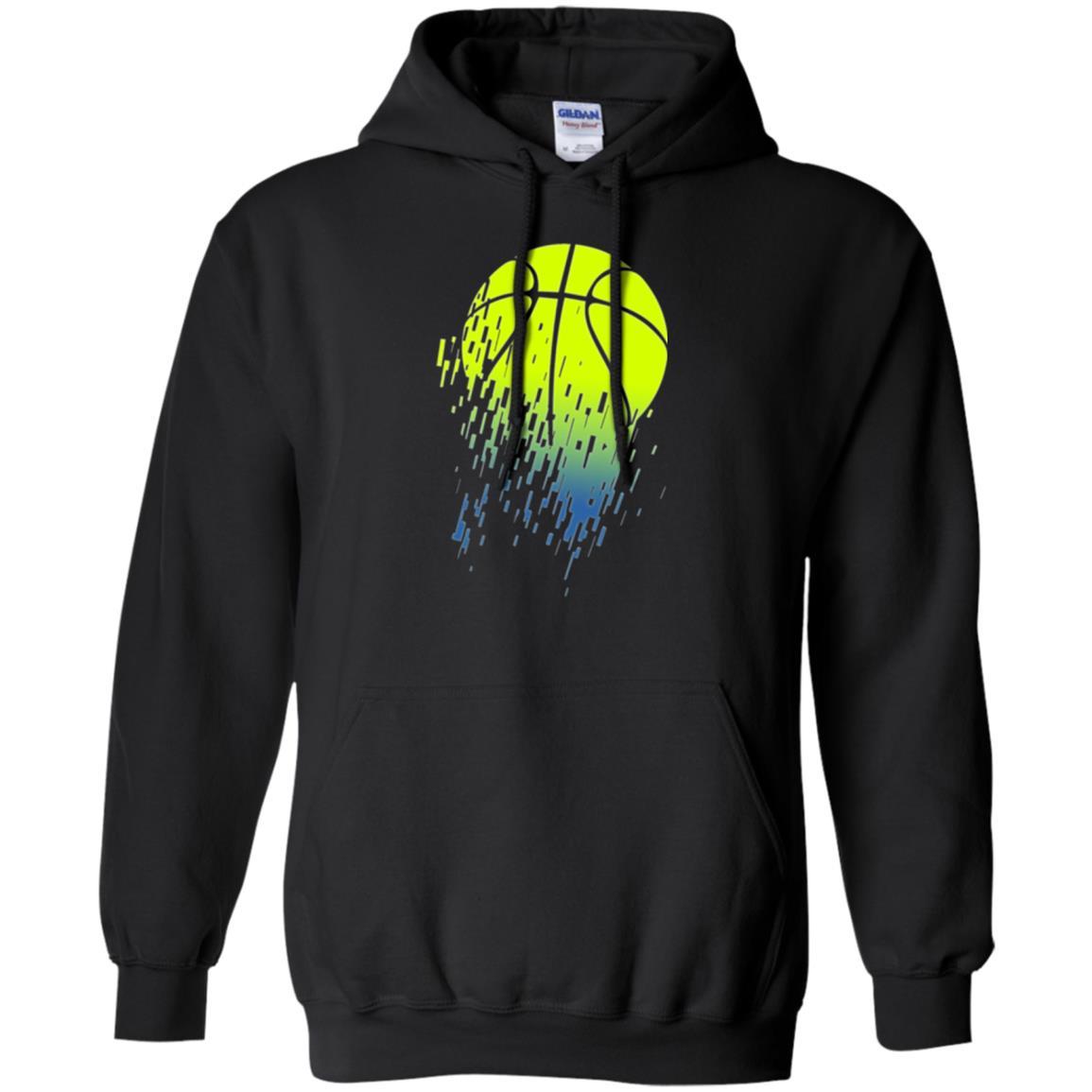 Basketball T-shirt Disintegrating Neon Green Black