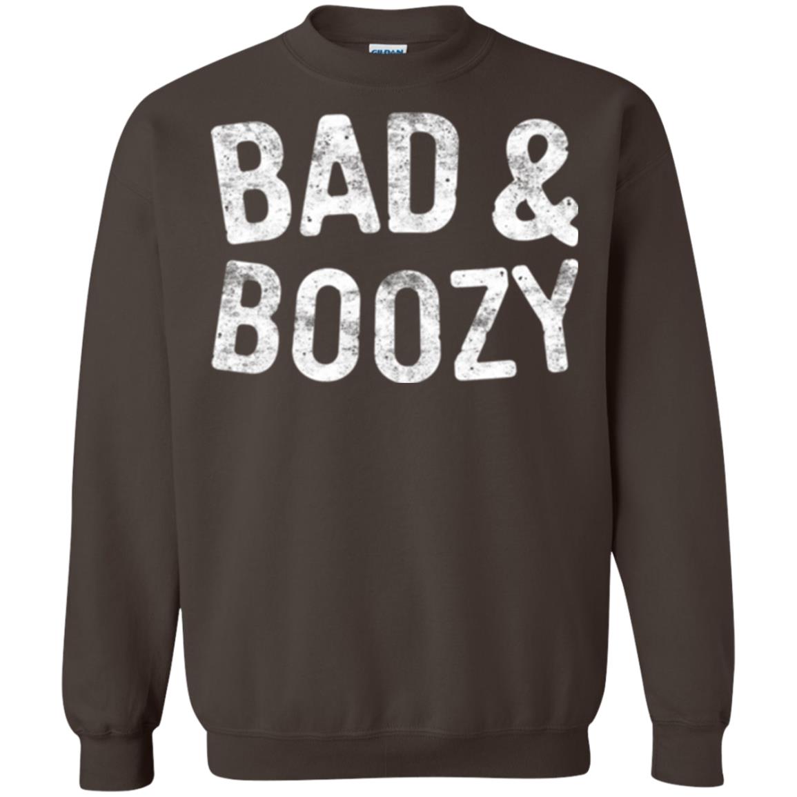 Funny Drinking T-shirt Bad And Boozy Dark Chocolate