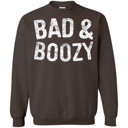 Funny Drinking T-shirt Bad And Boozy Dark Chocolate