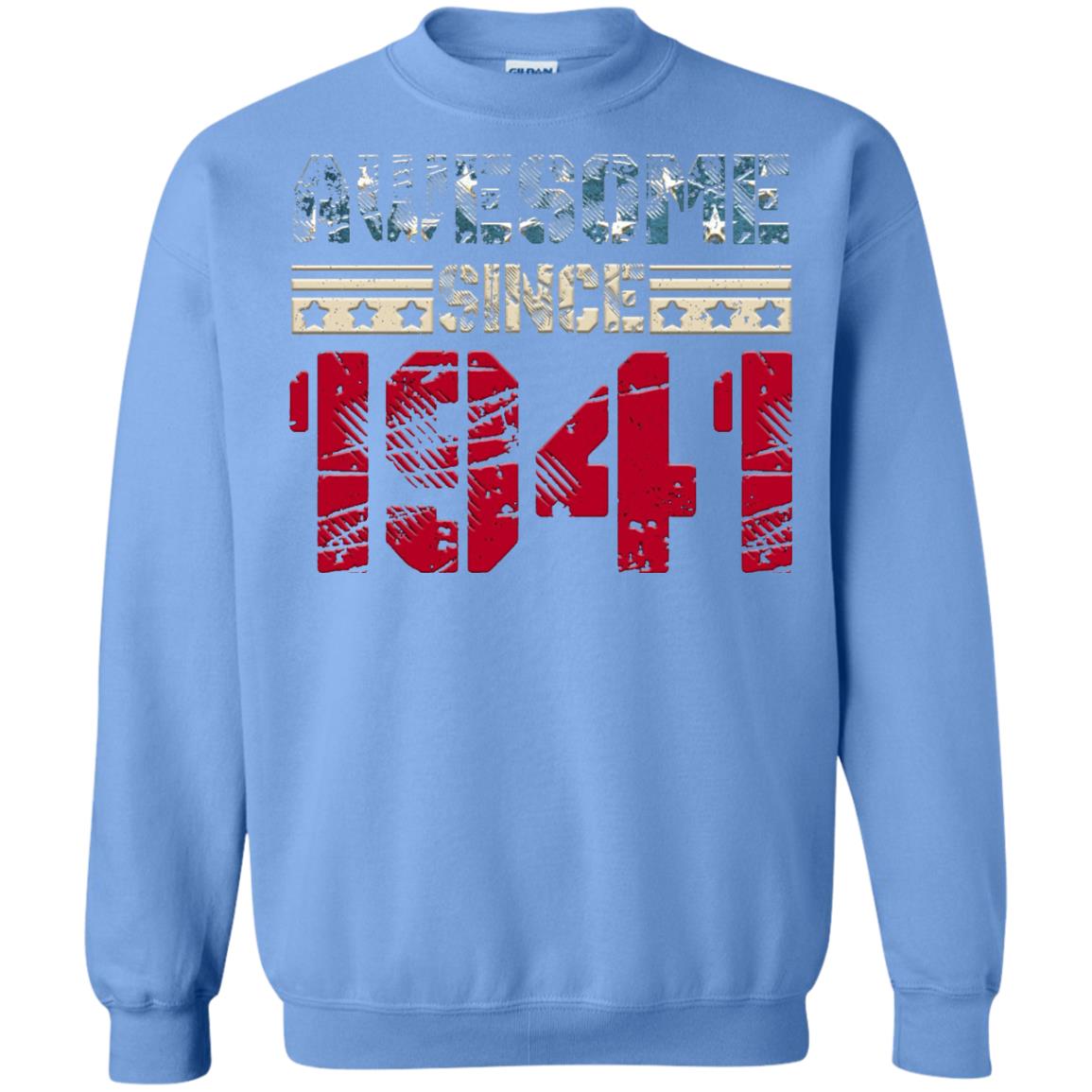 Awesome Since Legends Born In 1941 77 Years Old Birthday Shirt For Dad Or Papa Carolina Blue