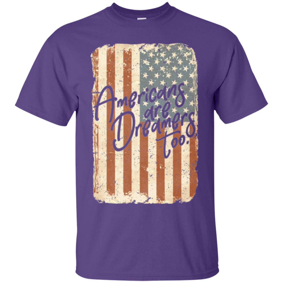 Americans Are Dreamers Too T-shirt American Flag Purple