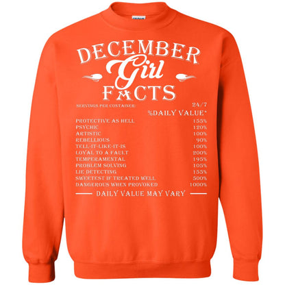 December Girl Facts T-shirt Orange