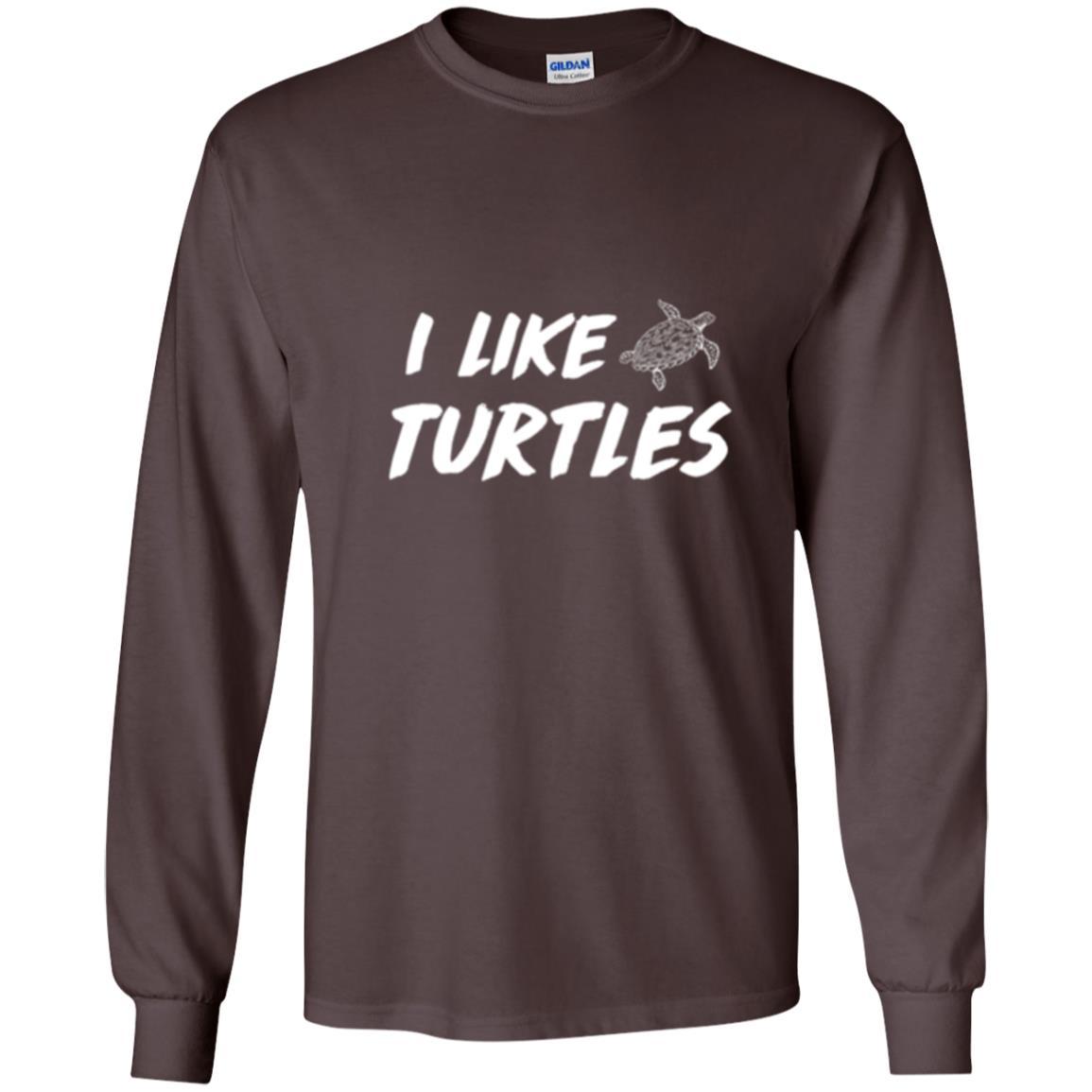 Turtle Lover T-shirt I Like Turtles Dark Chocolate