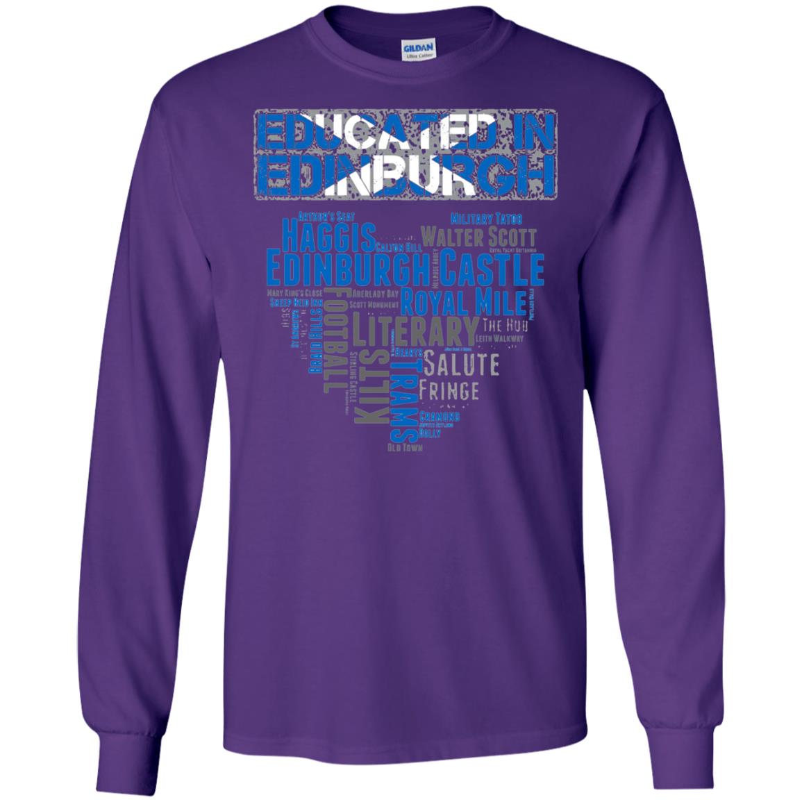 Edinburgh T-shirt Educated In Edinburgh Purple