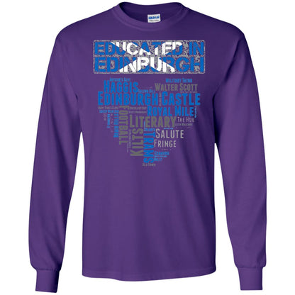 Edinburgh T-shirt Educated In Edinburgh Purple