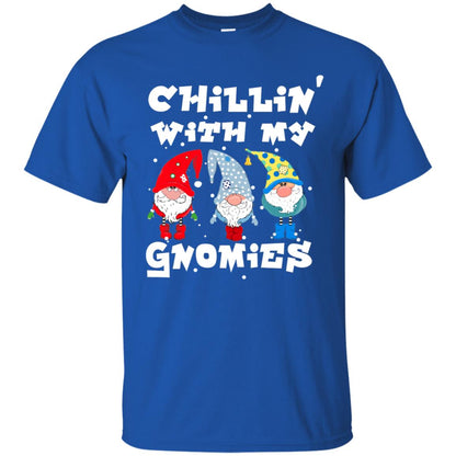 Chillin' With My Gnomies X-mas Gift Shirt For Mens Womens Kids Royal