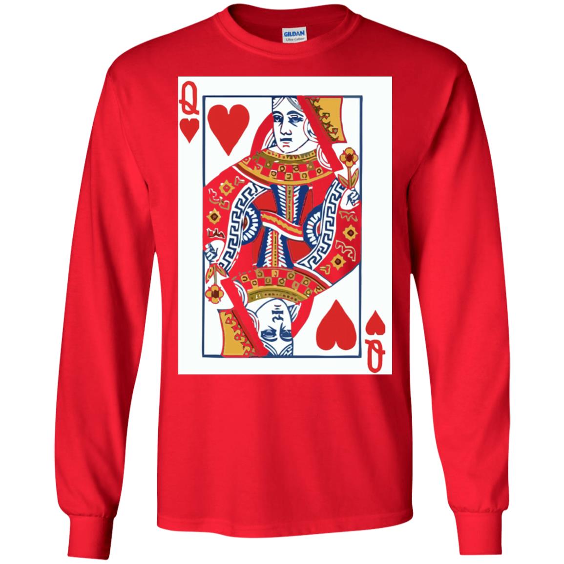 Valentines Day T-shirt Queen Of Hearts Cards Couple Red