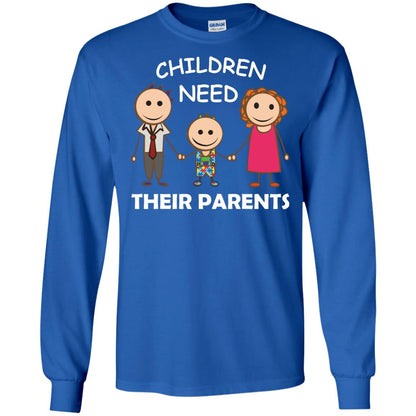 Children Need Their Parents End Separation Family Shirt Royal