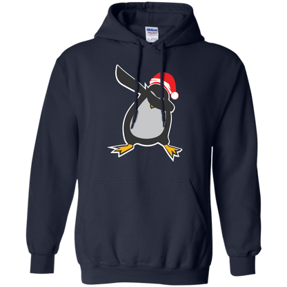 Christmas T-Shirt Dabbing Penguin Navy