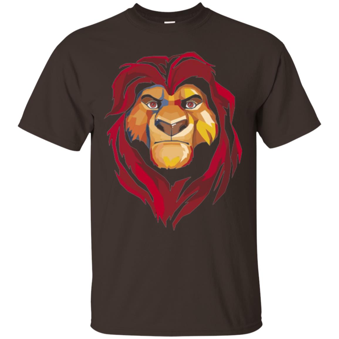 Cartoon Lover T-shirt Lion King Mufasa Geometrics Graphic Dark Chocolate