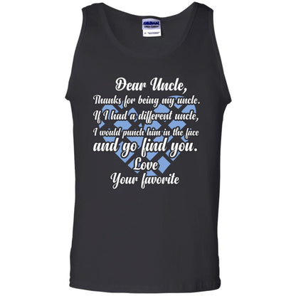 Dear Unclethank For Being My Uncle Family T-shirt Black