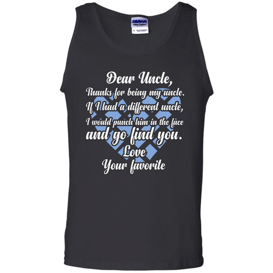 Dear Unclethank For Being My Uncle Family T-shirt Black