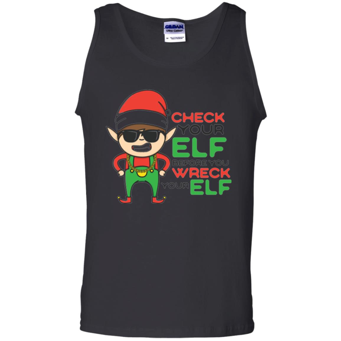 Christmas T-shirt Check Your Elf Before You Wreck Your Elf Black