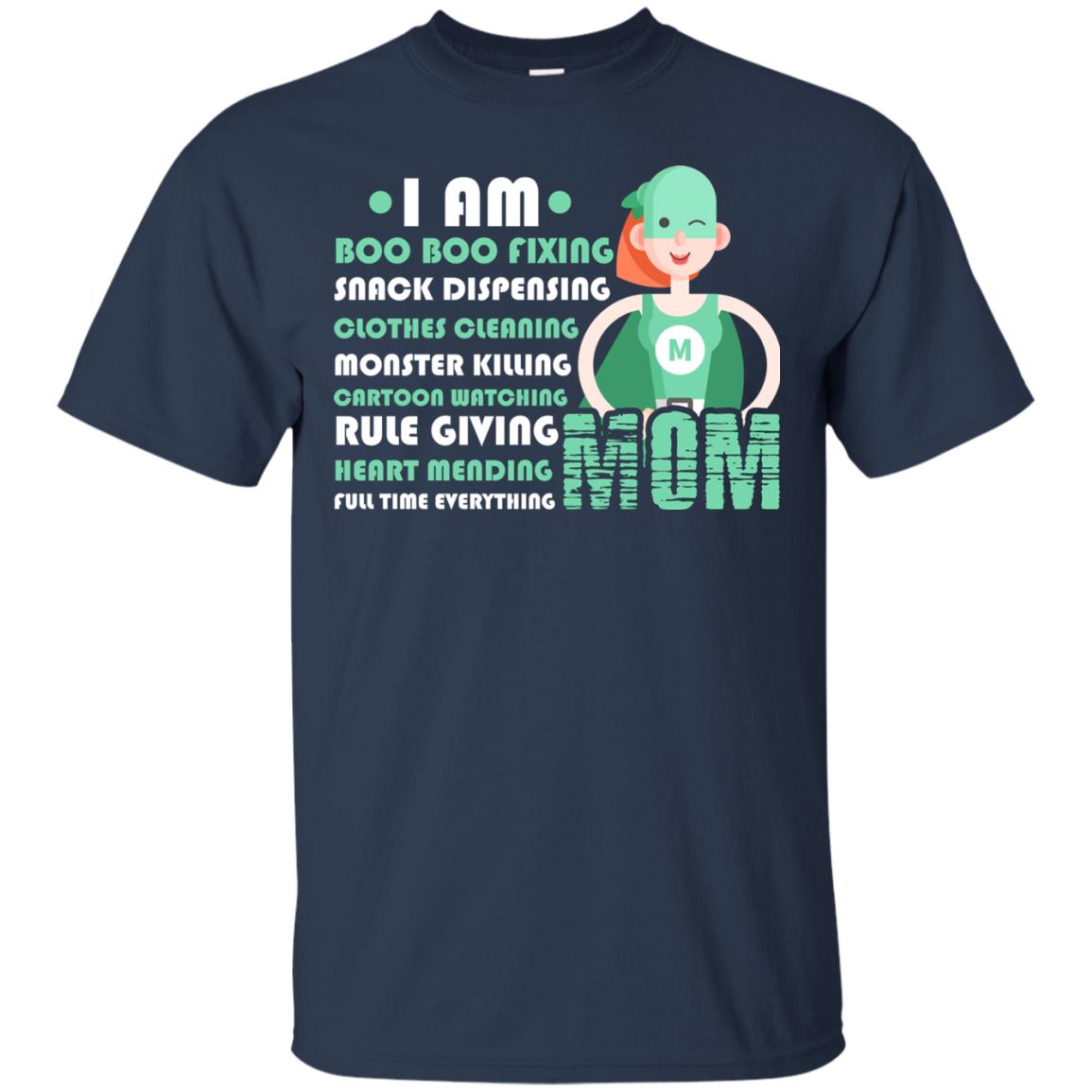 I Am Boo Boo Fixing Snack Dispensing Mommy T-shirt Navy