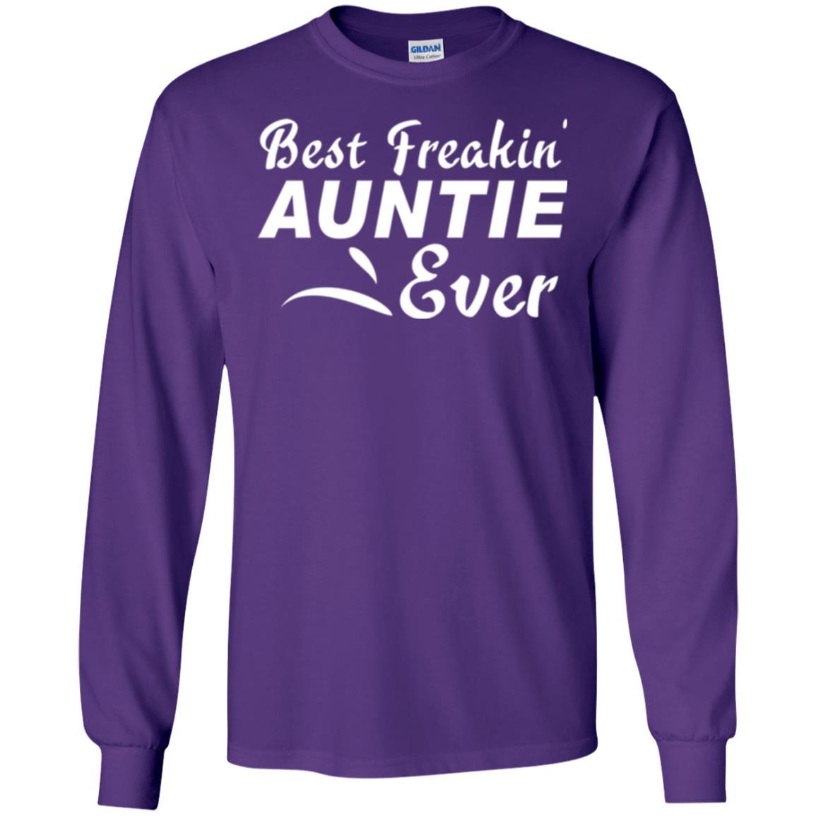 Aunt T-shirt Best Freakin' Auntie Ever Purple