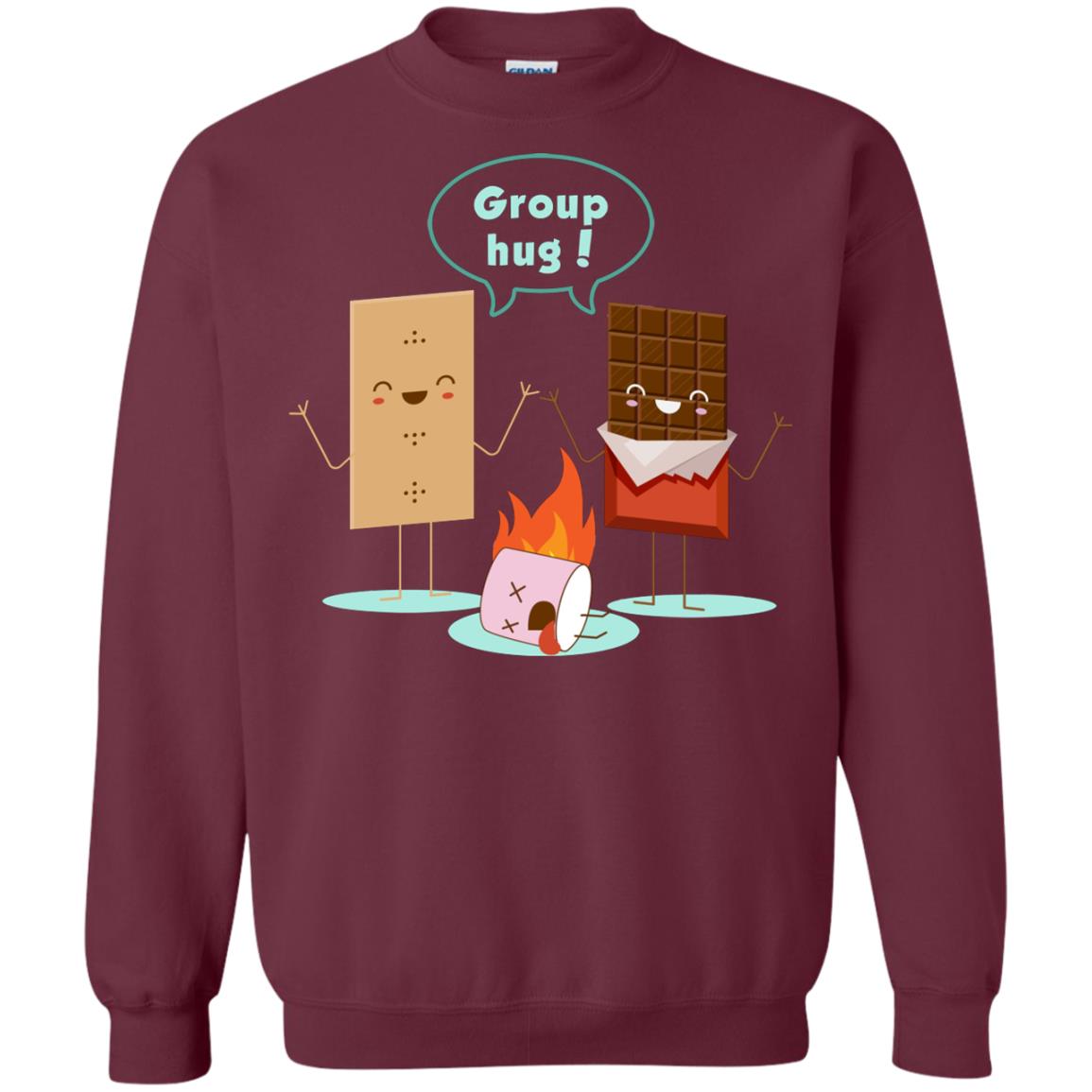 Funny Smores Chocolate Marshmallow Hiking Camping T-shirt Maroon