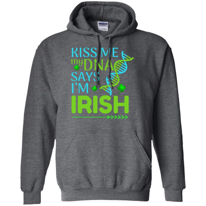 Kiss Me My Dna Say I'm Irish Saint Patricks Day Shirt Dark Heather