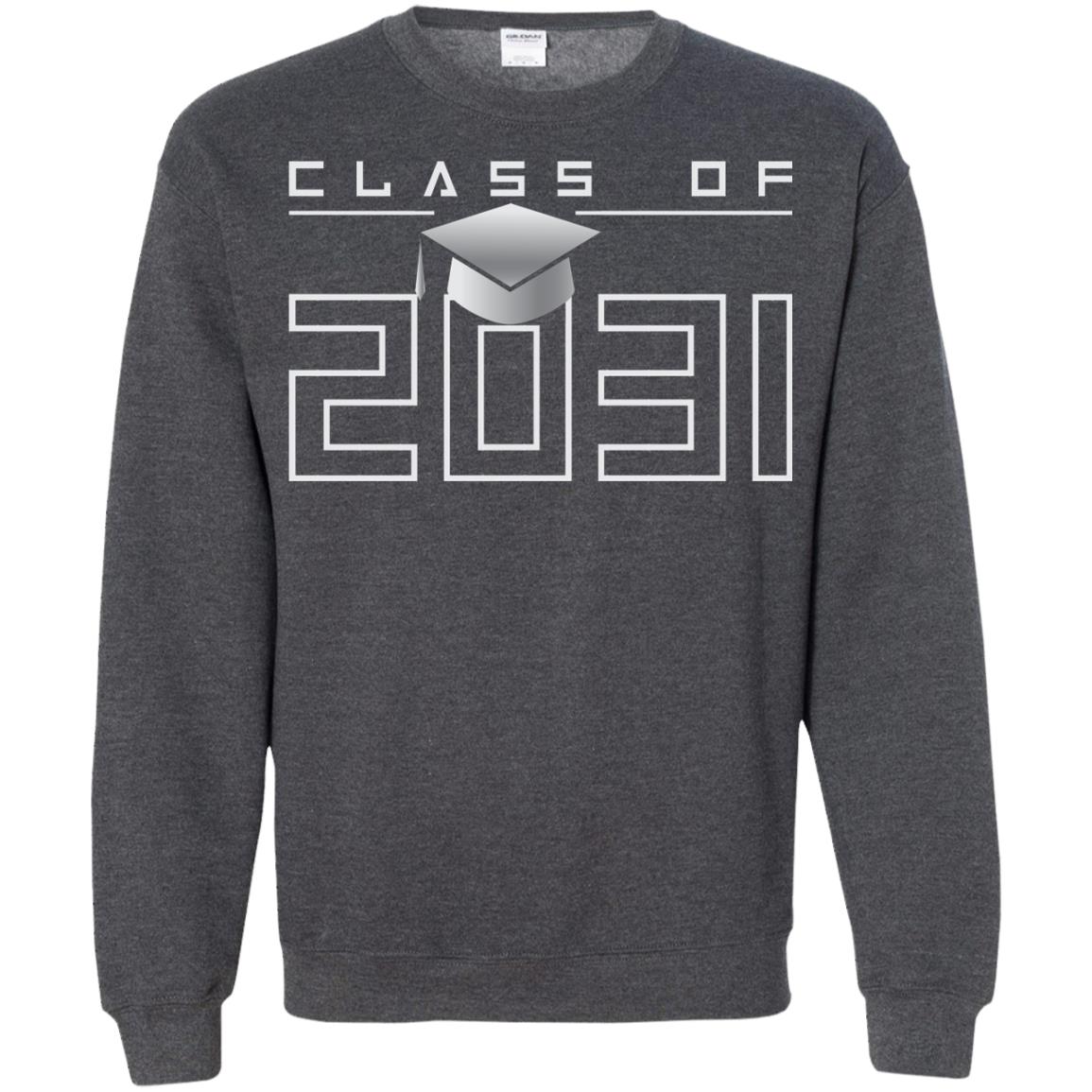 Class Of 2031 Kindergarten First Day Of School Graduate In 2031 Shirt Dark Heather