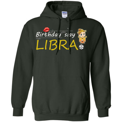 Cute Libra Girl Birthday Lip Slay T-shirt Forest Green
