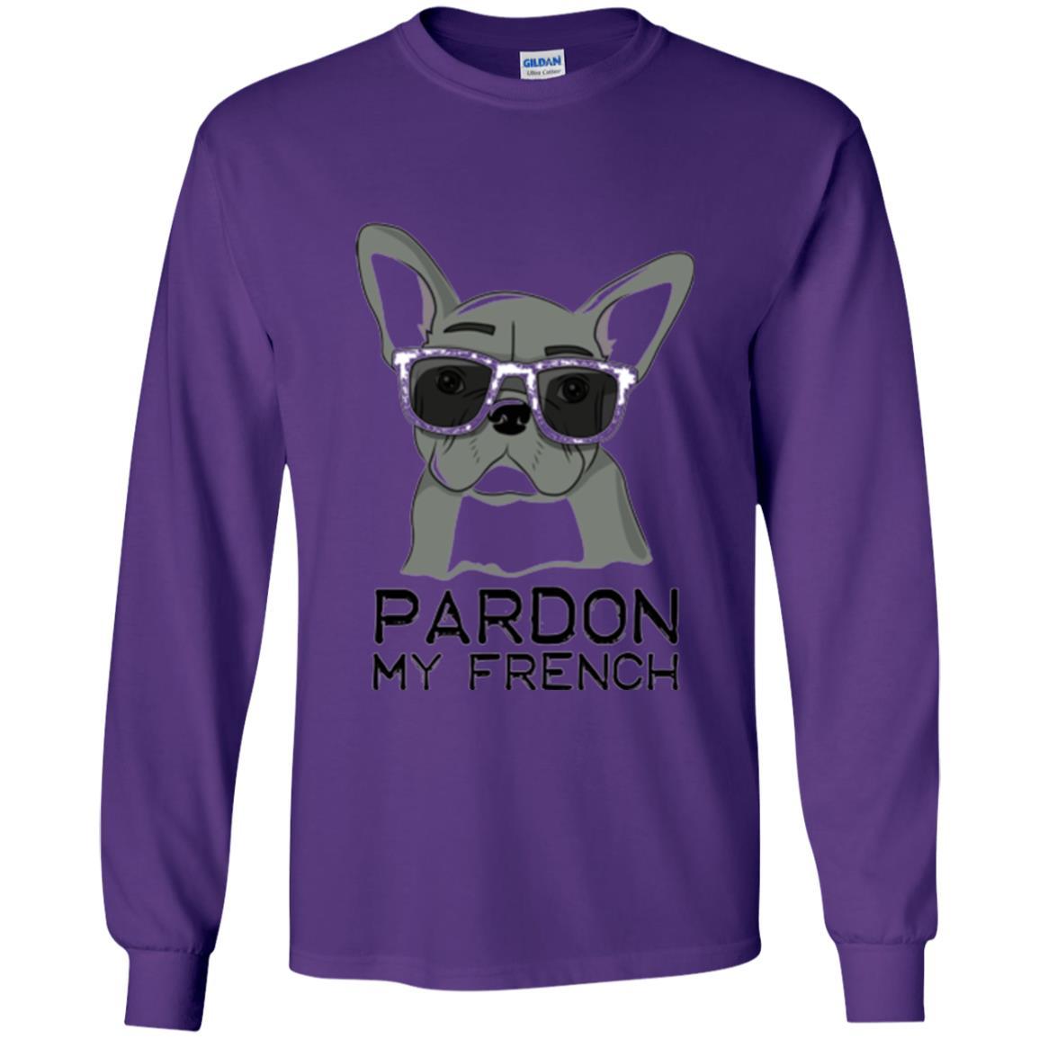 French Bulldog T-shirt Pardon My French T-shirt Purple
