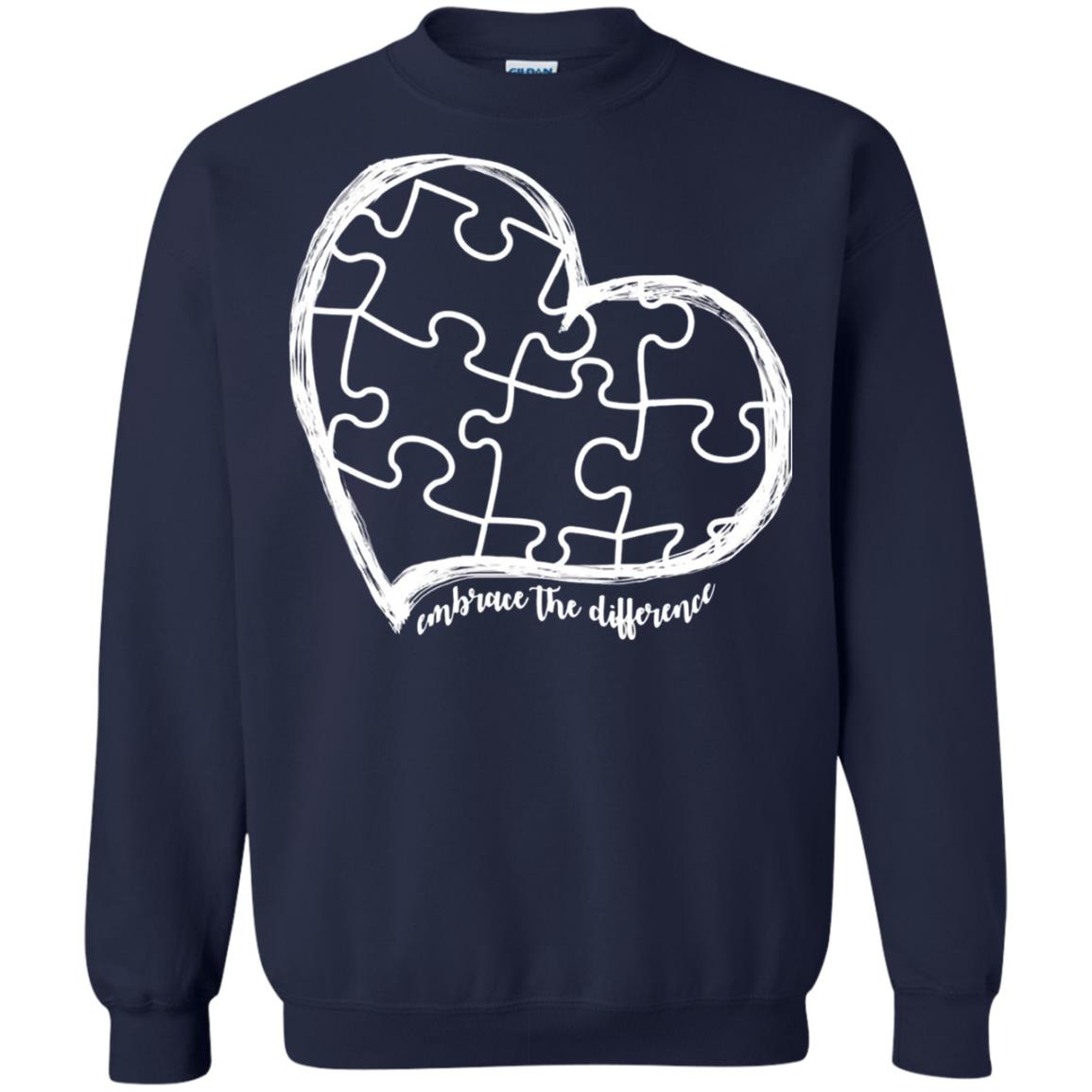 Autism Awareness Embrace Differences Shirt Navy