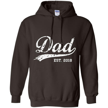 Dad Est. 2018 Vintage New Dad Daddy T-shirt Dark Chocolate