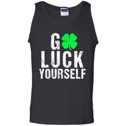 Go Luck Yourself Funny Saint Patrick_s Day T-shirt Black